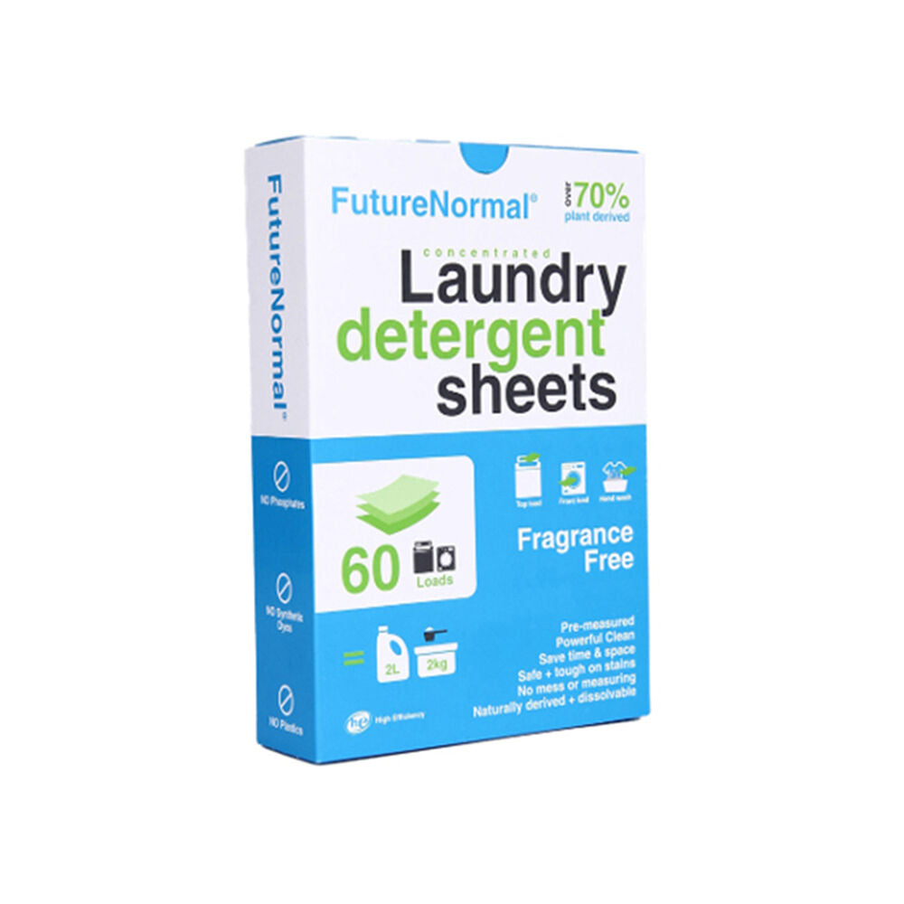 Future Normal Laundry Detergent Sheets Fragrance Free (60 Pieces)