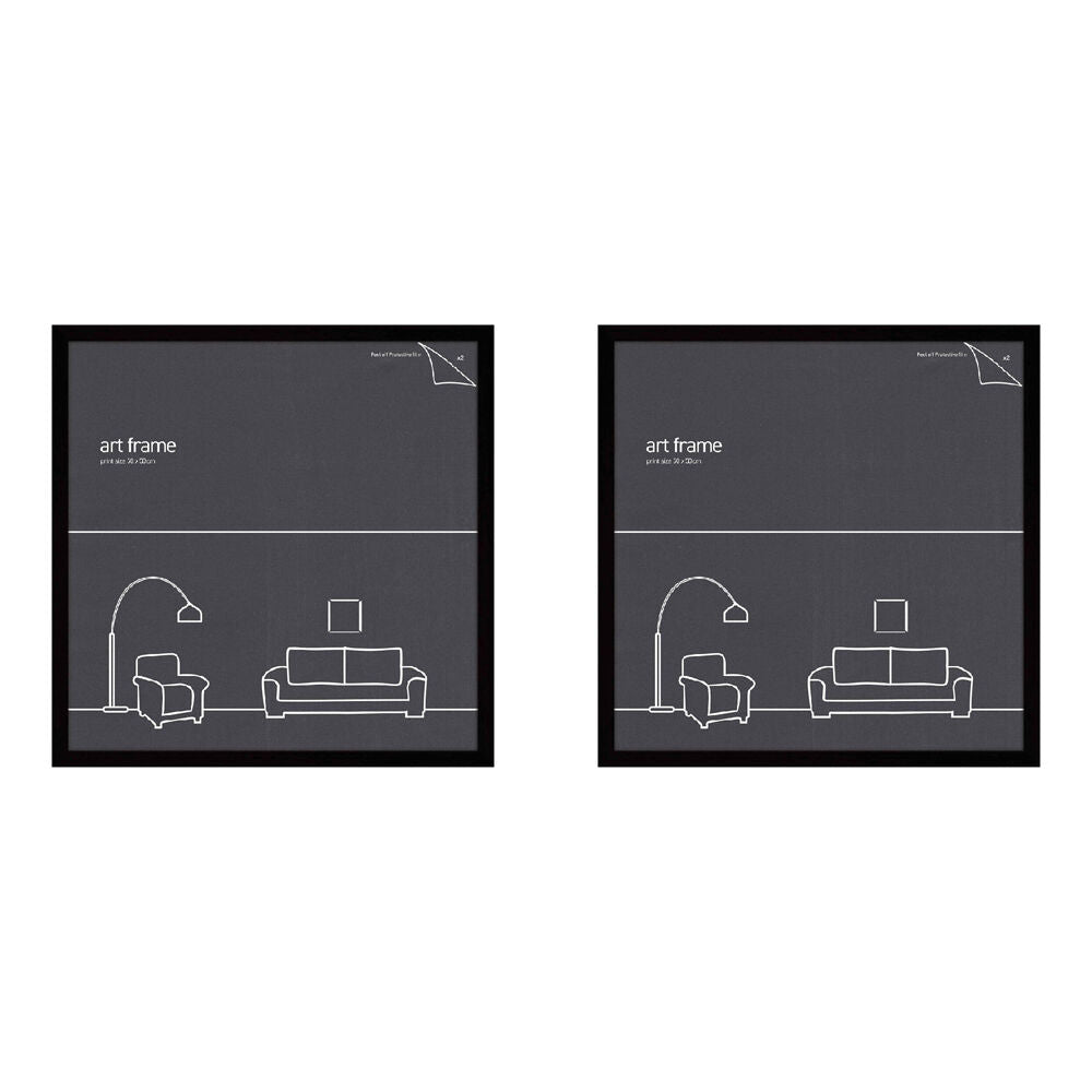 Impact Merch Classic Picture Frame Fits 50x50cm Print - Black (2 Pack)