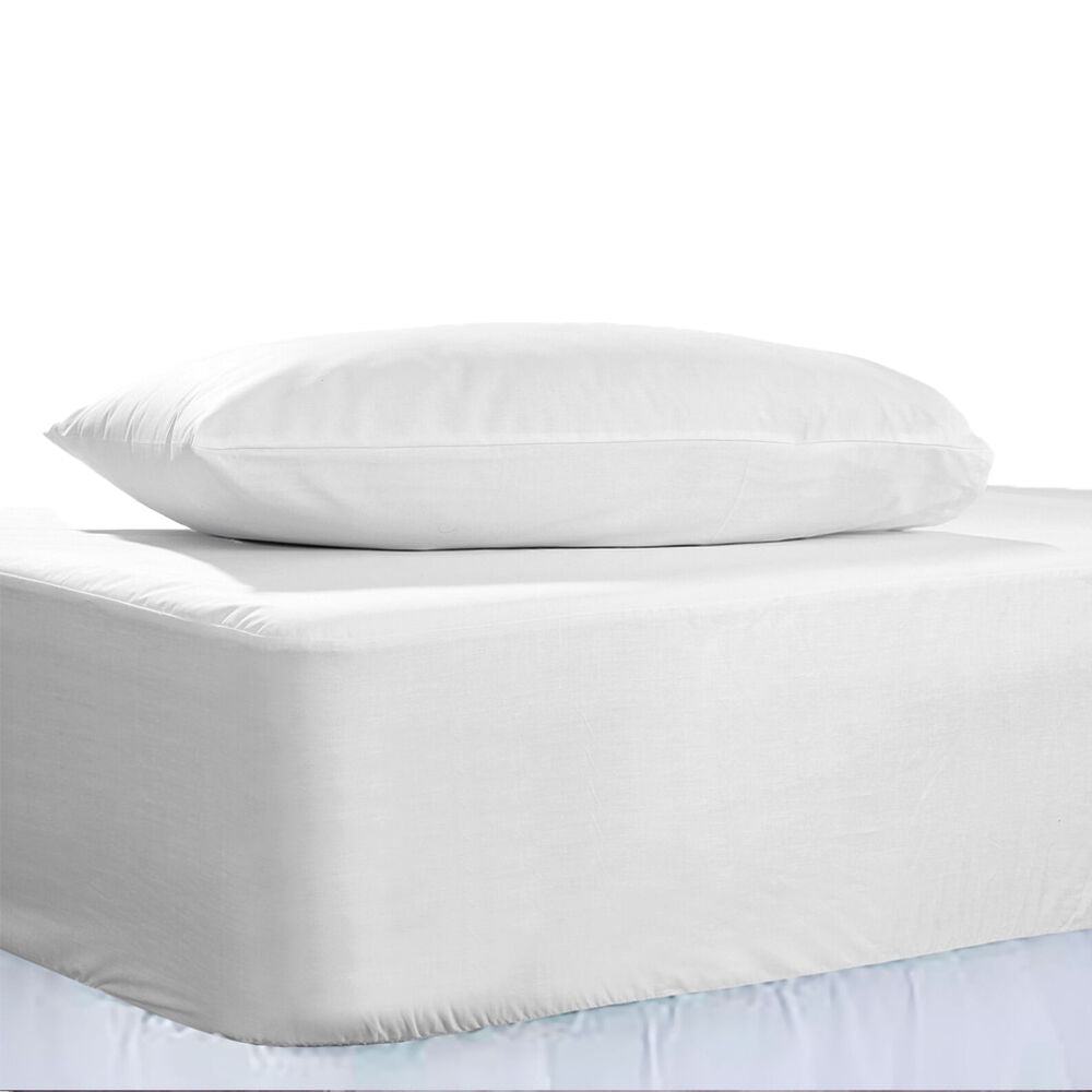 The Lighthouse Washed Cotton Combo Bedding Set With Pillowcase White