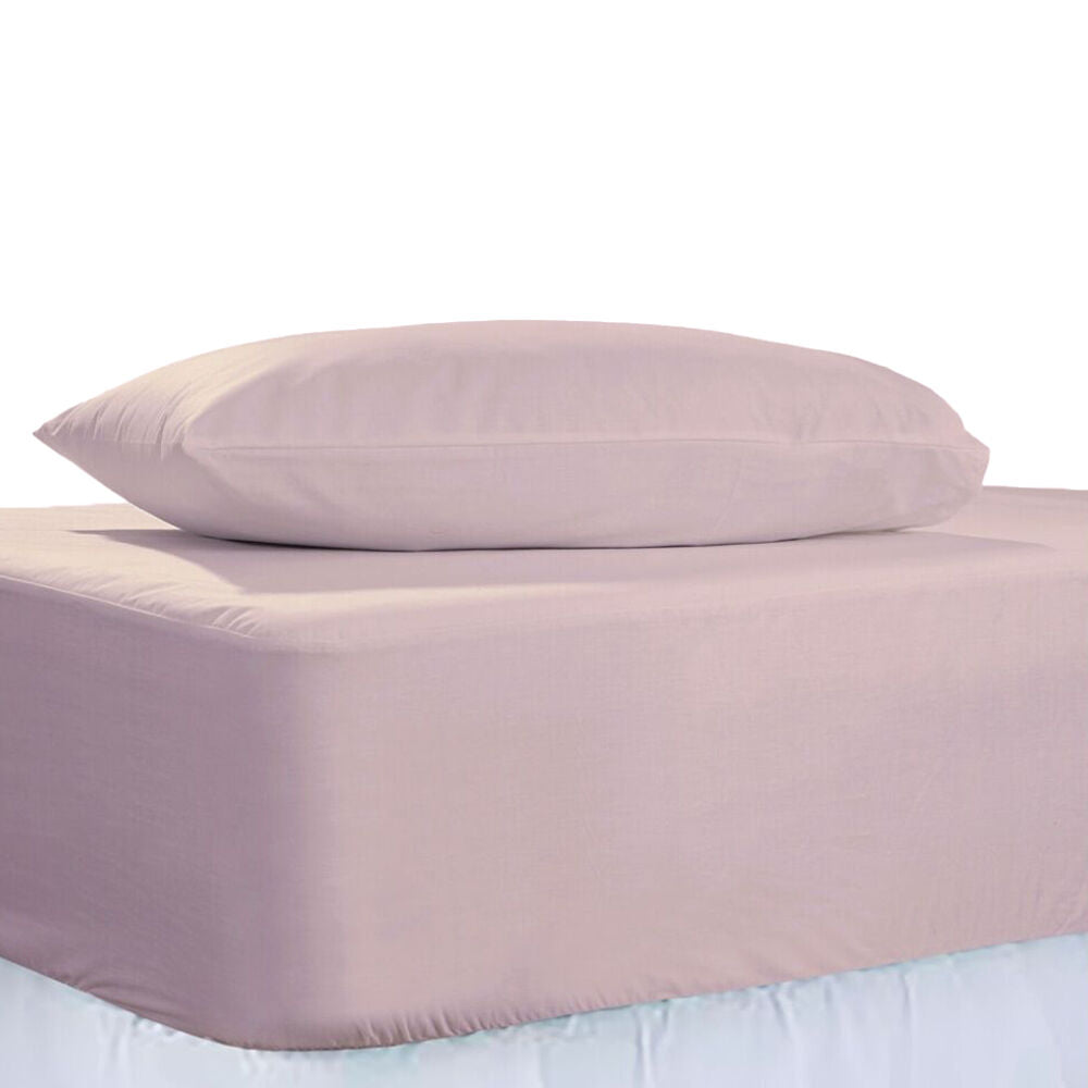 The Lighthouse Washed Cotton Combo Bedding Set With Pillowcase Pink