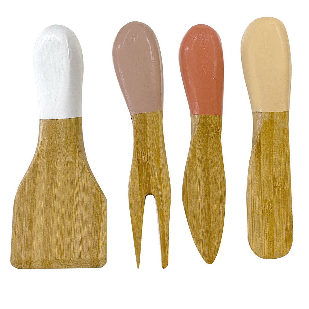 Davis & Waddell Taste Mojave Bamboo Cheese Knife/Slicer Kitchen Knives Set (4 Pieces)