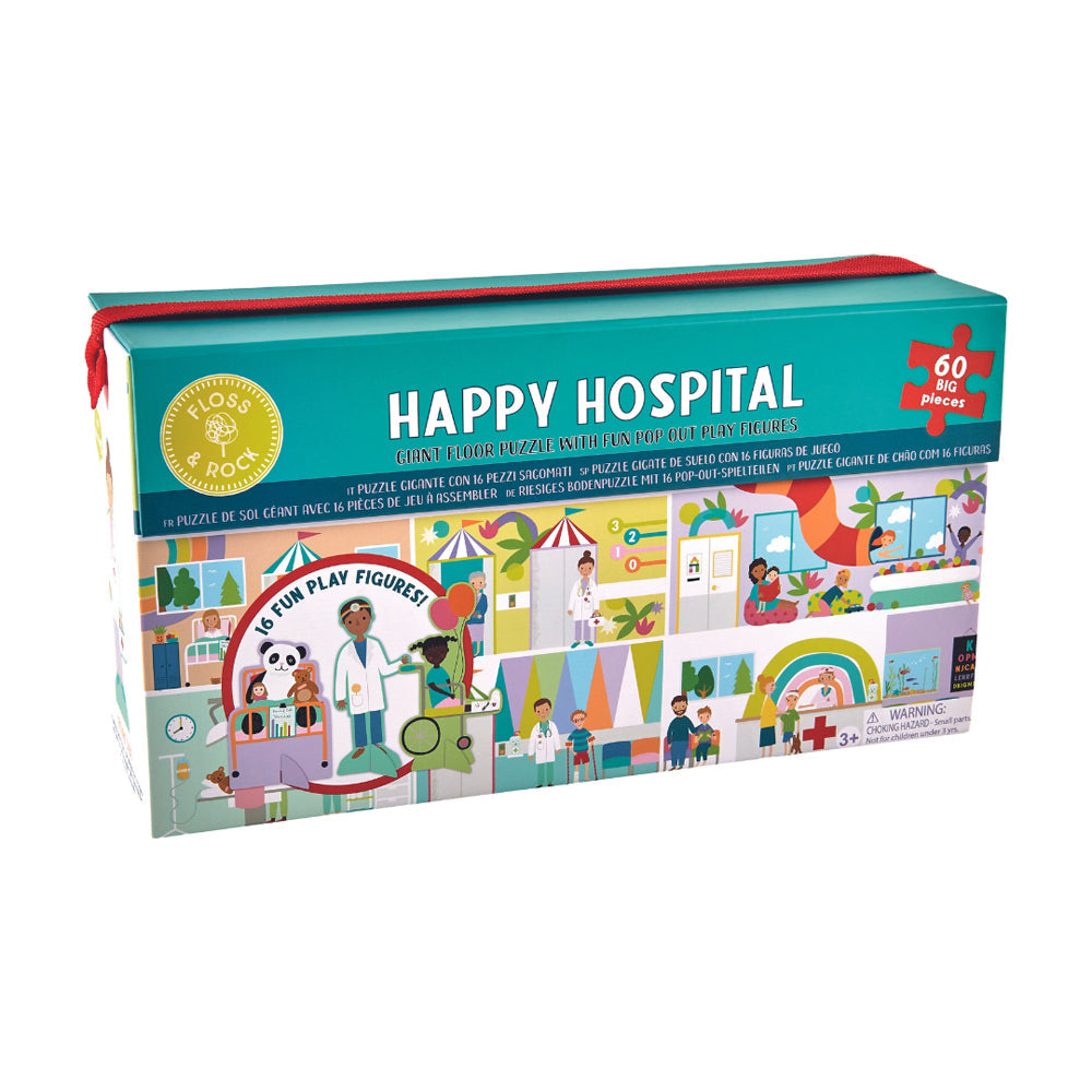 Floss & Rock Floor Jigsaw Puzzle 142x28cm Hospitals Educational Game 3+ (60 Pieces)