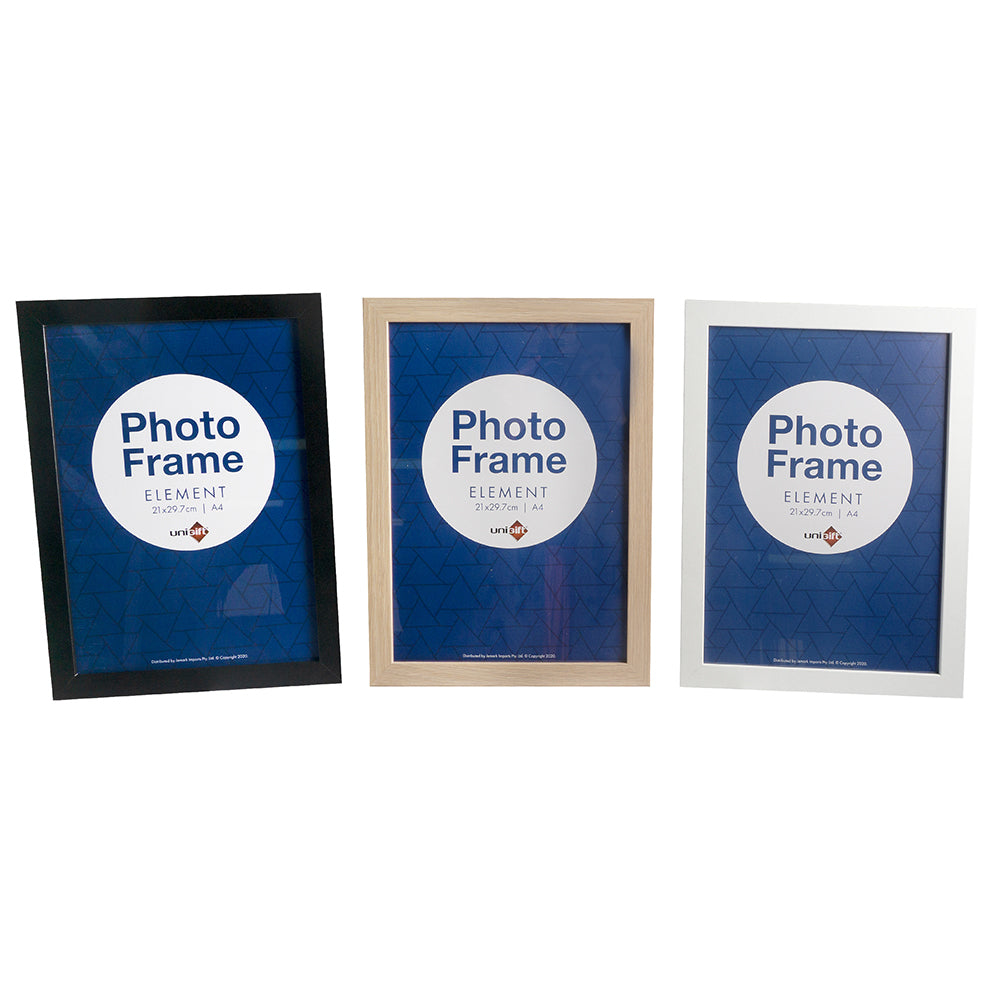 Unigift Element MDF/Glass A4 Picture/Photo Frame Wall Hanging Display Assorted — image 2