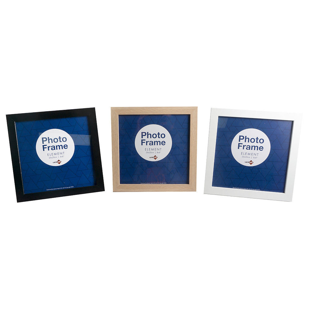 Unigift Element 20x20cm MDF/Glass Picture/Photo Frame Wall Hanging Display Asst — image 2