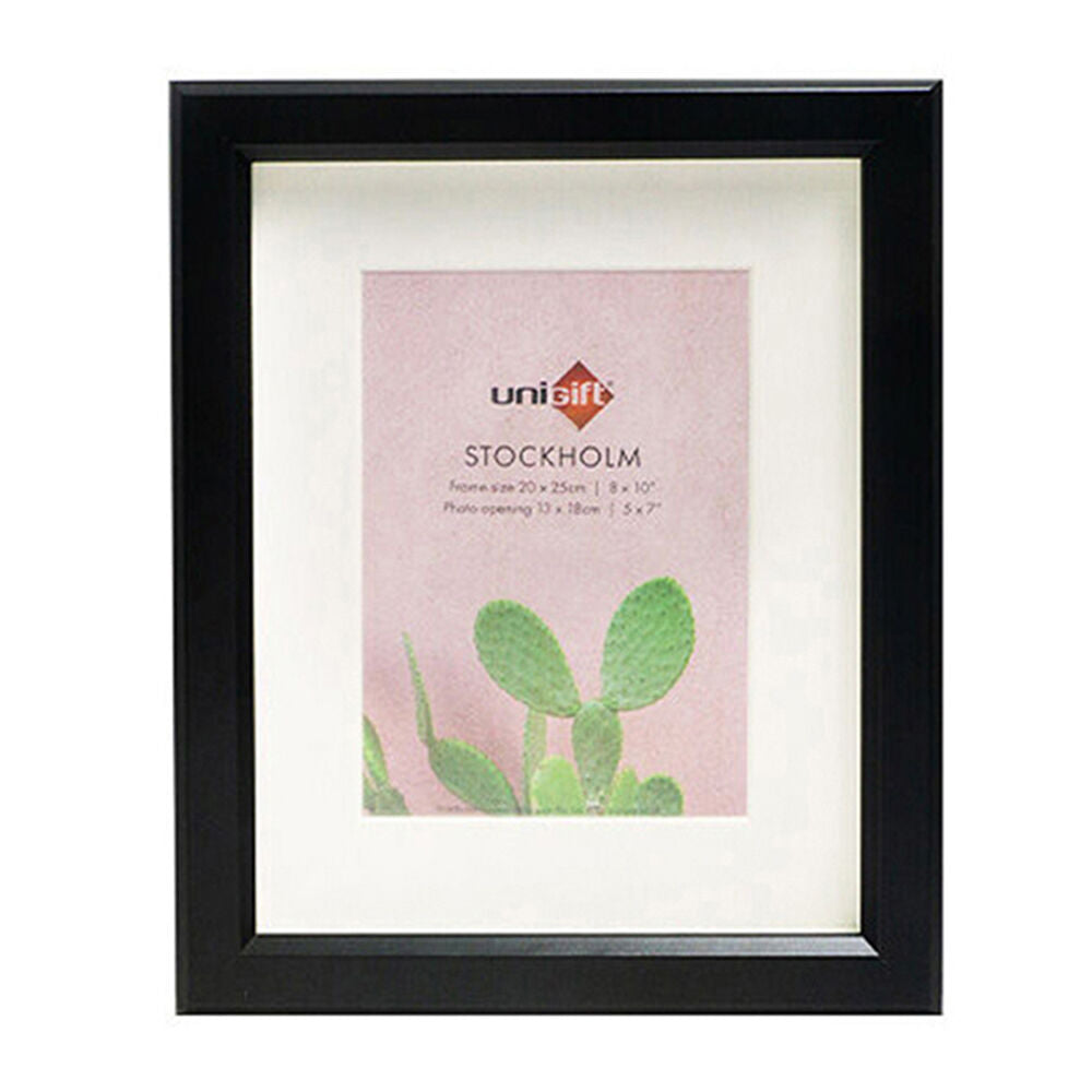 Unigift 20x25cm Black Stockholm Wooden/Glass Picture Photo Frame 8x10in