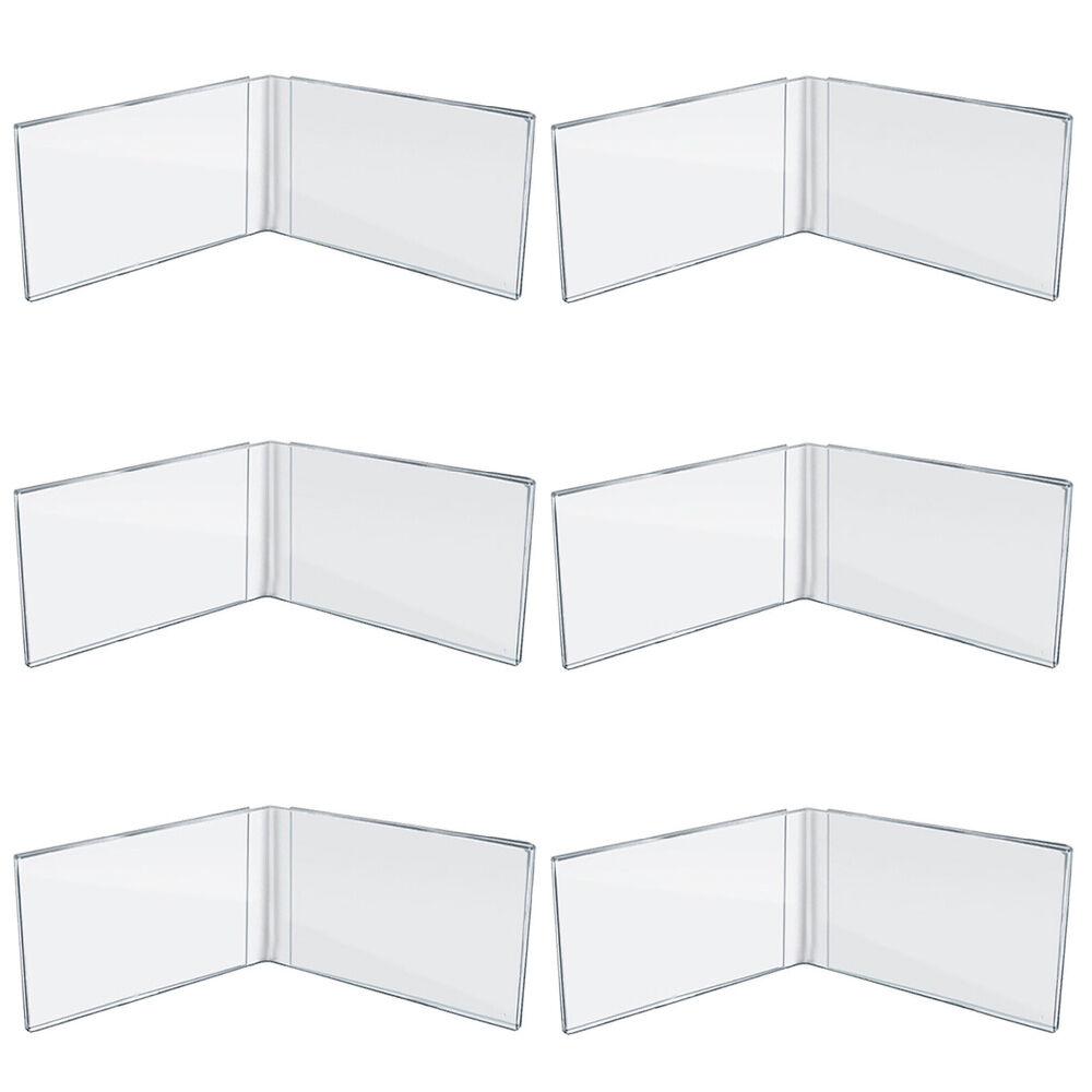 Unigift Inspire Horizontal Double Picture Photo Frame 10x15cm Clear (6 Pack)