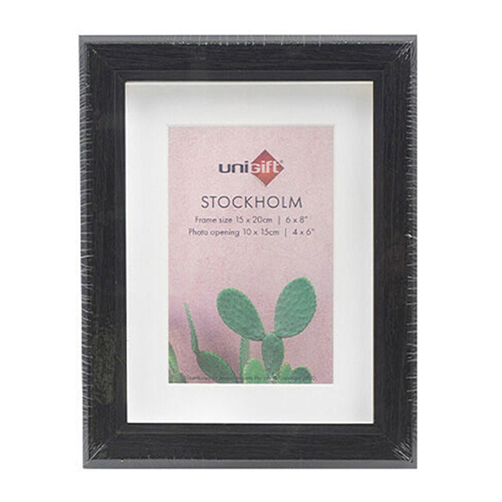 Unigift 15x20cm Stockholm Wooden/Glass Picture Photo Frame 6x8in — Brown