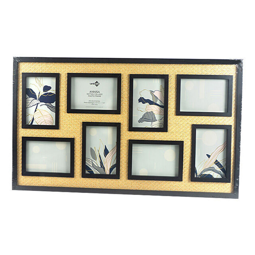 Unigift 10x15cm Black&Natural Annisa Rattan Wooden/Glass Picture Photo Frame