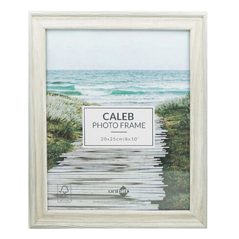 Unigift Caleb Wooden/Glass Picture Photo Frame 20x25cm Grey/Cream (12 Pack)