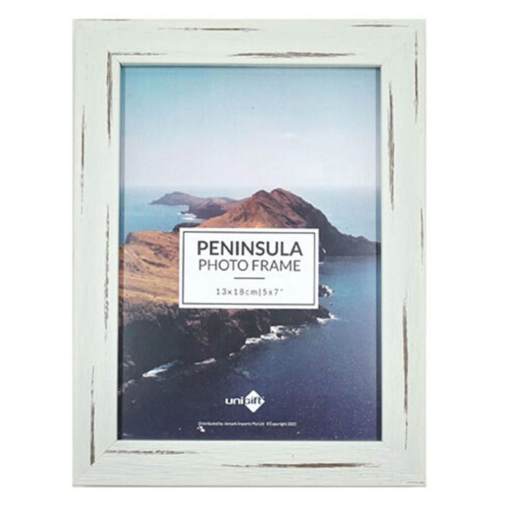 Unigift Peninsula Glass Picture Photo Frame 13x18cm Distressed White (6 Pack) — image 2