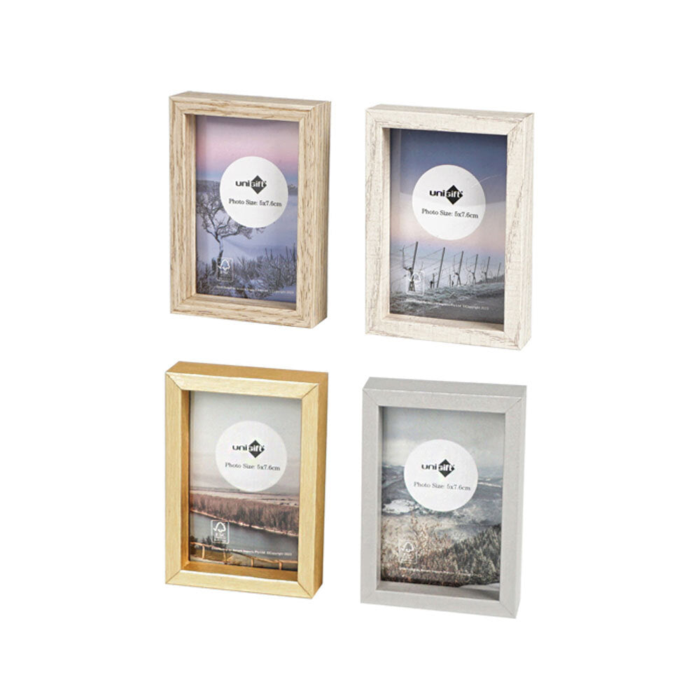 Unigift 5x8cm Acrylic Mini Photo Frame Holder Metallic & Natural Assorted (20 Pack) — image 3
