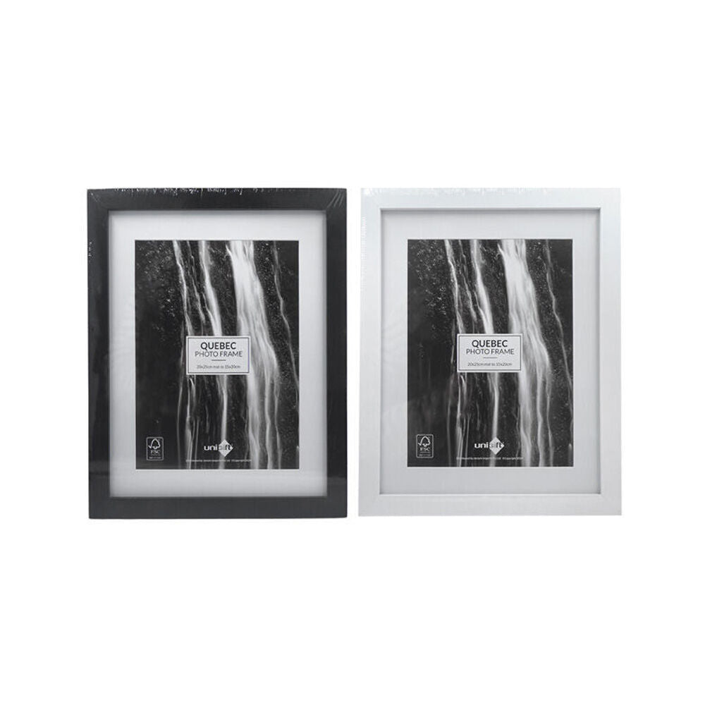 Unigift Quebec Matboard Wooden/Glass Photo Frame 20x25/15x20cm Assorted (6 Pack) — image 3