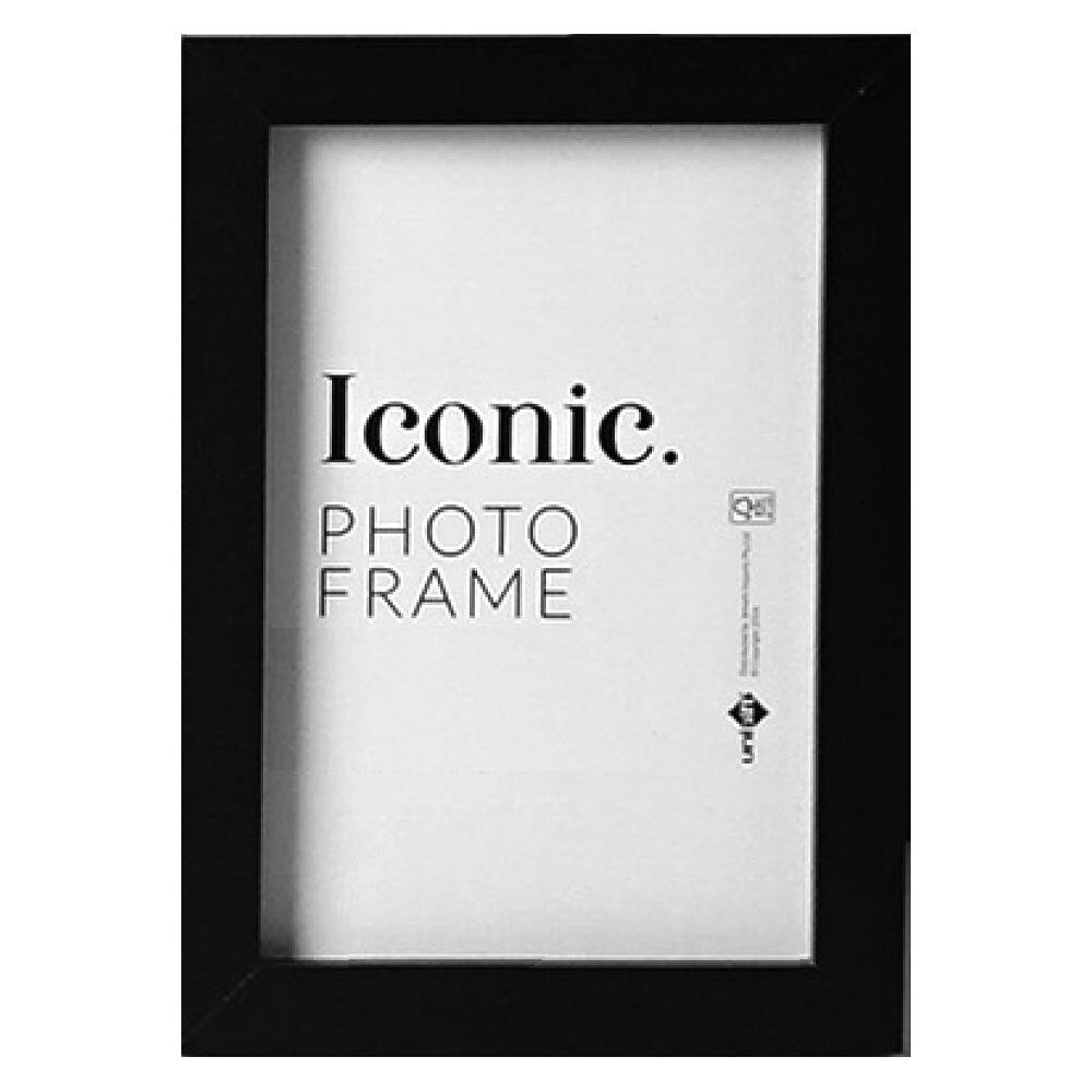 Unigift 50x70cm Iconic MDF Acrylic Photo Frame Picture Holder Home Decor — Black