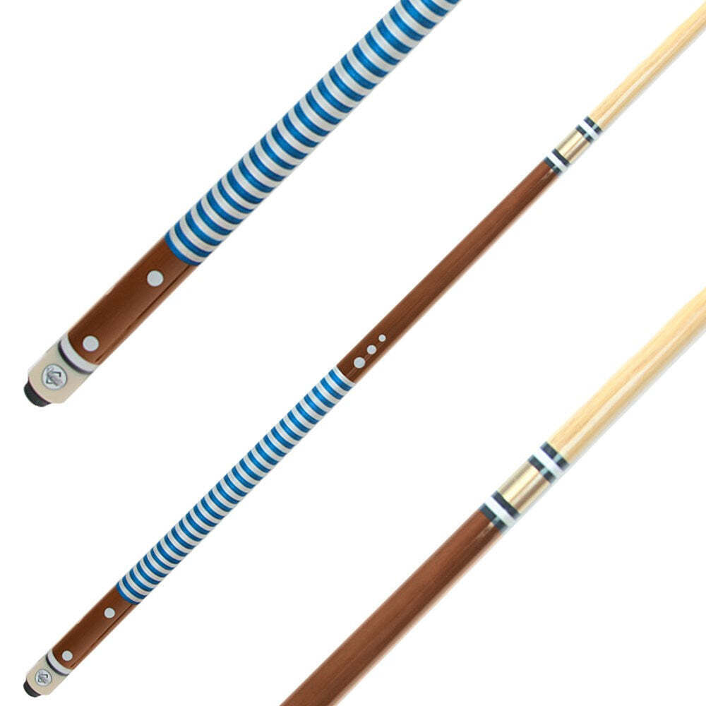 Formula Sports Nylon Wound 2 Piece Cue Stick Billiard/Snooker Pool Game — Blue