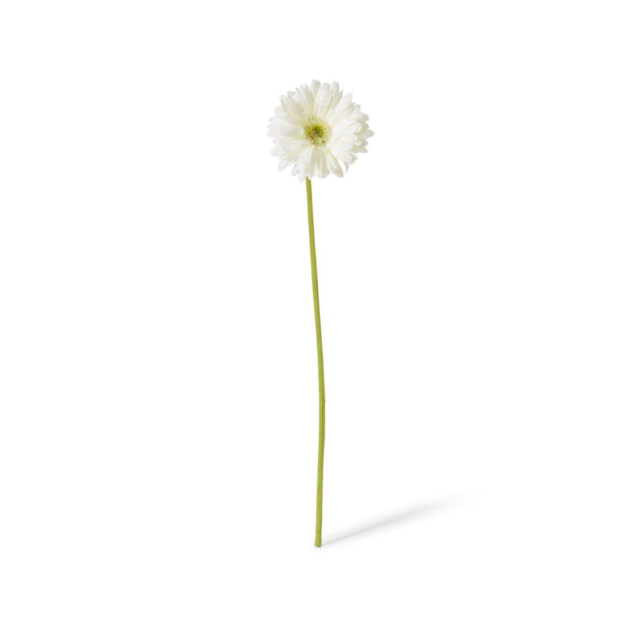 E Style 53cm Gerbera Daisy Stem Plastic Artificial Flower Decor Off White