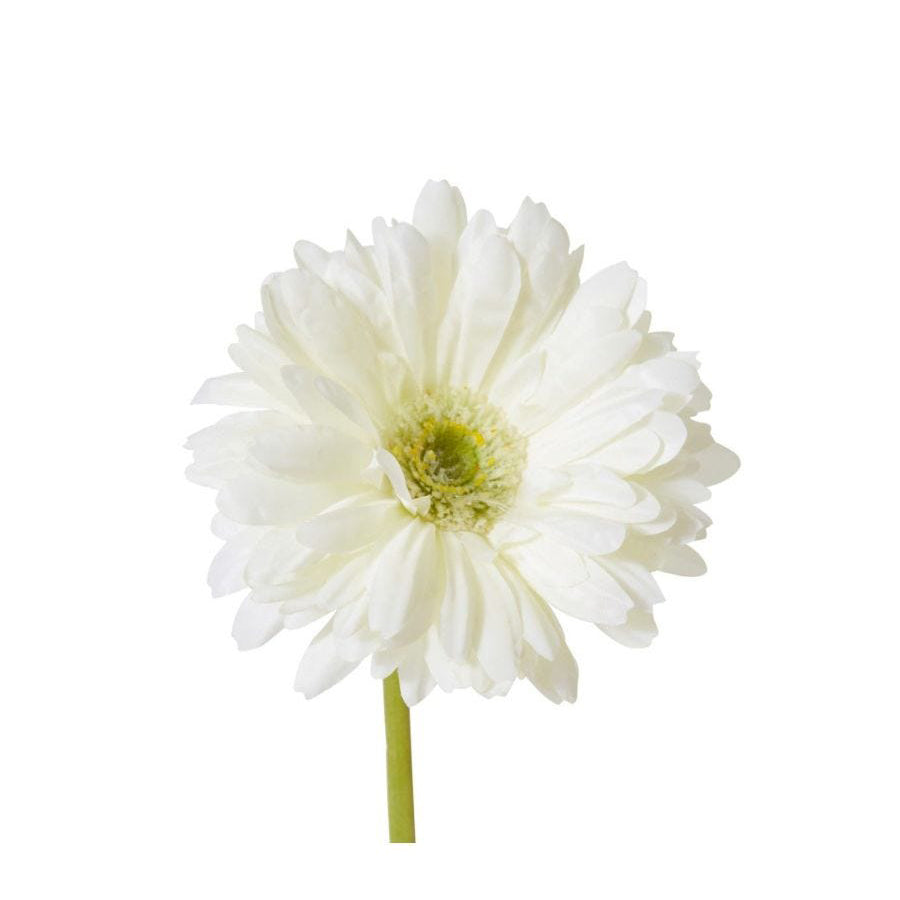 E Style 53cm Gerbera Daisy Stem Plastic Artificial Flower Decor Off White — image 2