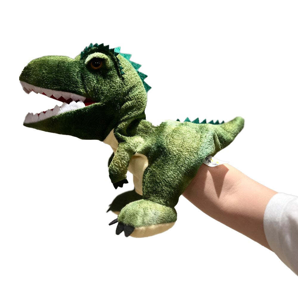Johnco 29x29cm T-Rex Plush Kids/Child Pretend Play Dino Hand Puppet Green 3+ — image 2