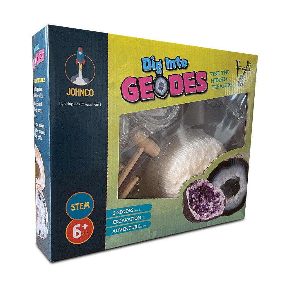 Johnco Dig Into Geodes Educational Kids/Toddler Learning Fun Activity Toy 6y+