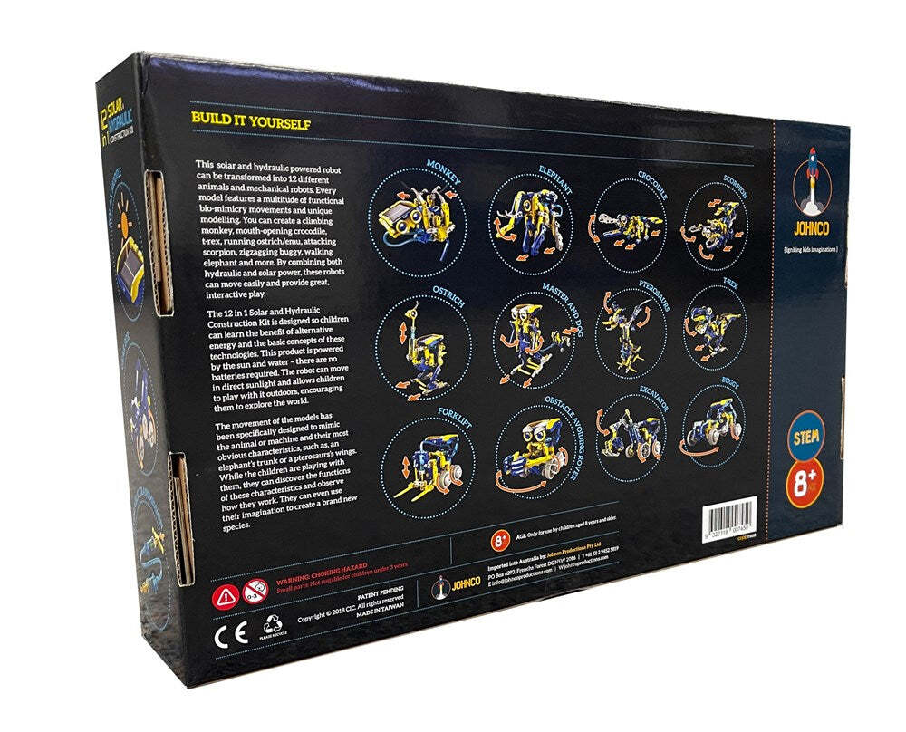 Johnco 12-in-1 Solar & Hydraulic Power Construction Kit Kids Learning Toy 8y+ — image 2