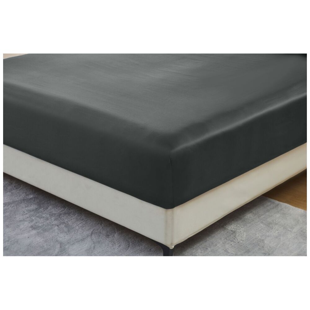 Grosvenor House 500TC Egyptian Cotton Fitted Bed Sheet Only Charcoal