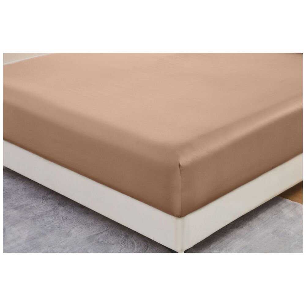 Grosvenor House 500TC Egyptian Cotton Fitted Bed Sheet Only Clay