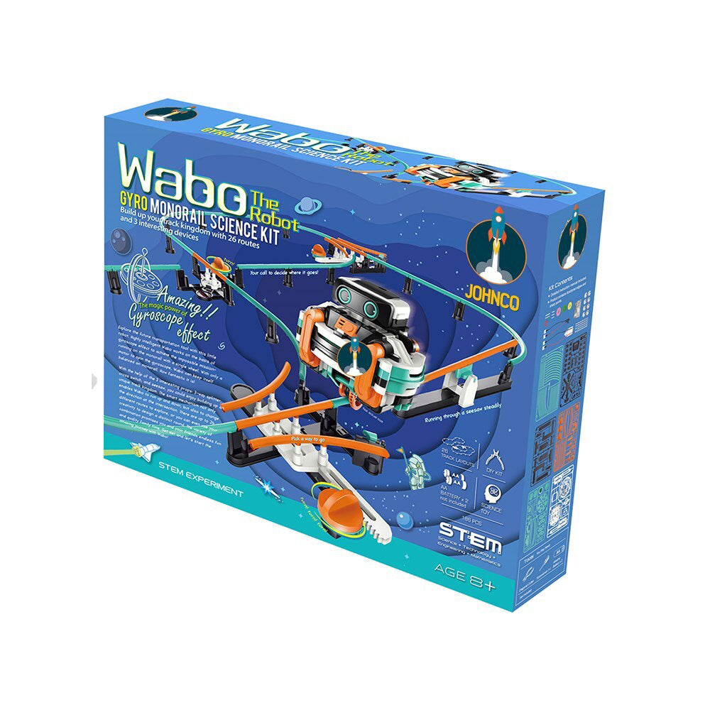 Johnco Wabo The Robot Gyro Monorail Science Kit Kids/Child Building Toy 8y+
