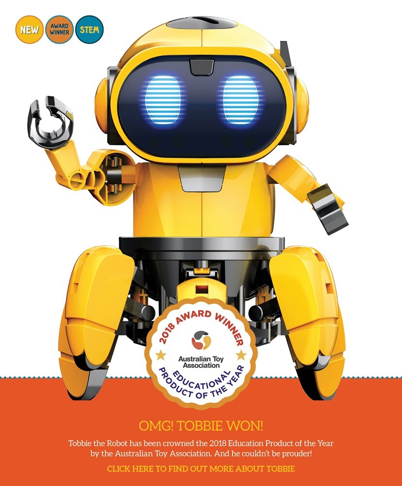 Johnco Tobbie The Robot Build/Play w/ Sounds Interactive Kids Learning Toy 8y+ — image 3