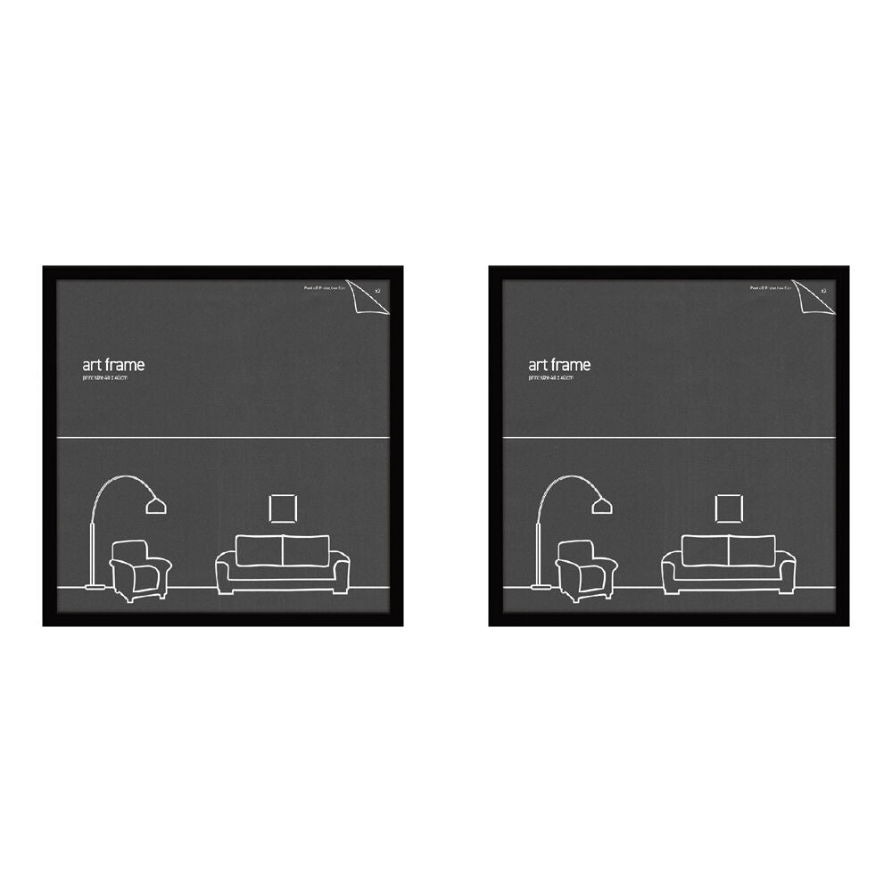 Impact Merch Deluxe Picture Frame Fits up to 40x40cm Print - Black (2 Pack)
