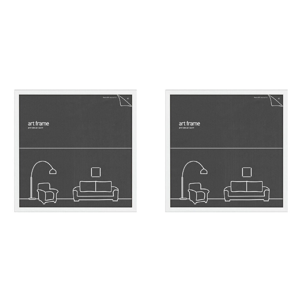 Impact Merch Deluxe Picture Frame Fits up to 40x40cm Print - White (2 Pack)