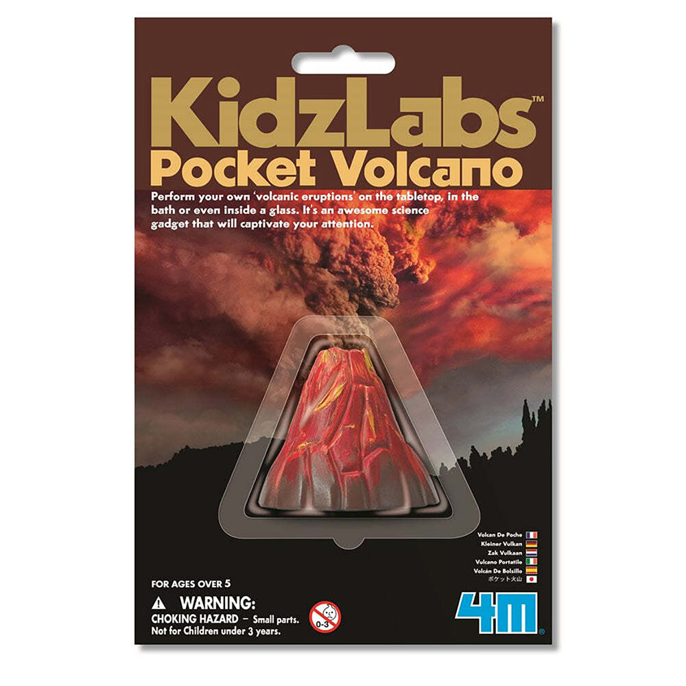 4M KidzLabs Pocket Volcano Eruption Powered by Baking Soda Kids Learning Toy 5y+