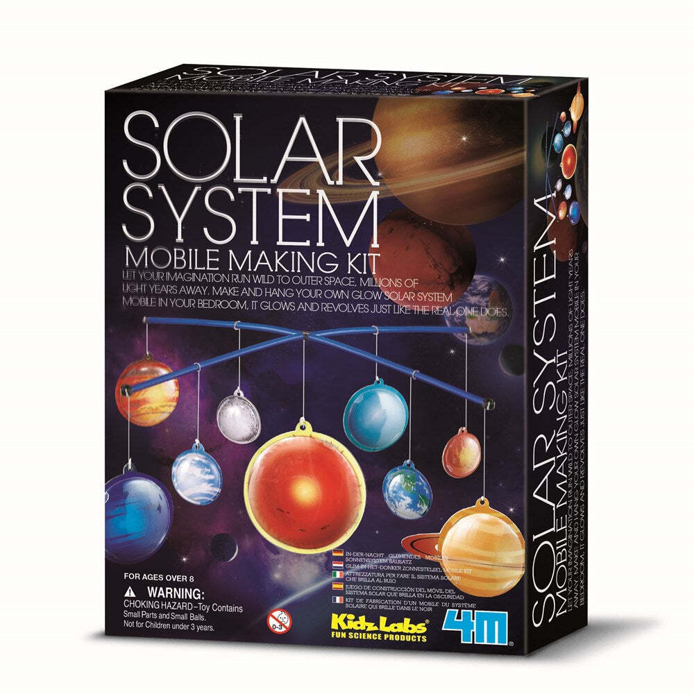 4M Solar System Mobile Making Kit Outer Space Hanging Kids Learning Toy 8y+
