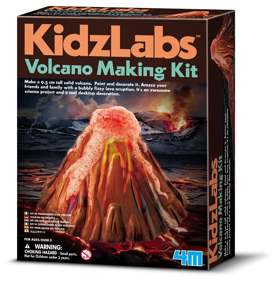 4M KidzLabs Volcano Making Kit Paint Science Project Kids Learning Fun Toy 8y+