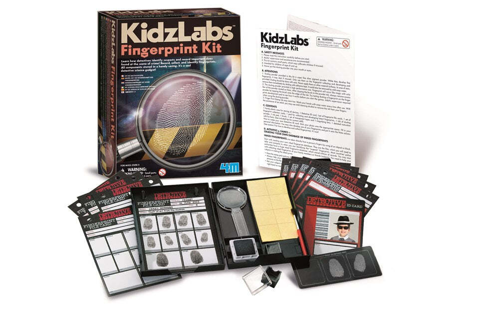 4M KidzLabs Detective Fingerprint Kit Clues Crime Scene Kids Interactive Toy 8y+ — image 2