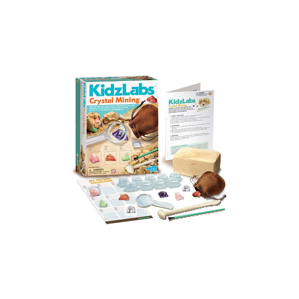 4M Kidz Lab Crystal Mining Natural Rock Digging Kit Kids Learning Fun Toy 5y+ — image 2