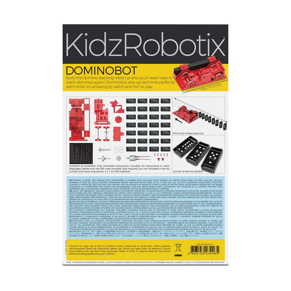 4M KidzRobotix Dominobot Stackung Robot Car Build/Play Kids Learning Toy 8y+ — image 2