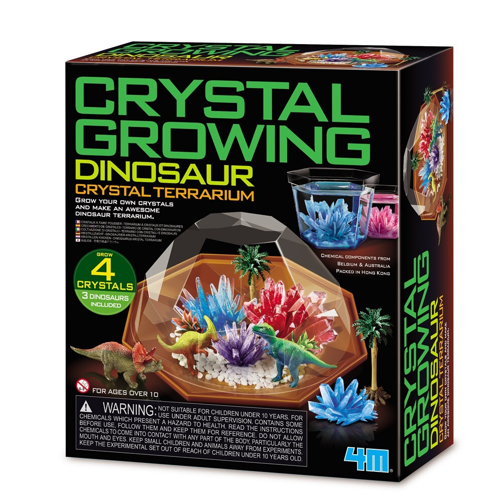 4M Crystal Growing Dinosaur Crystal Terrarium Educational Kids Art/Craft 10y+