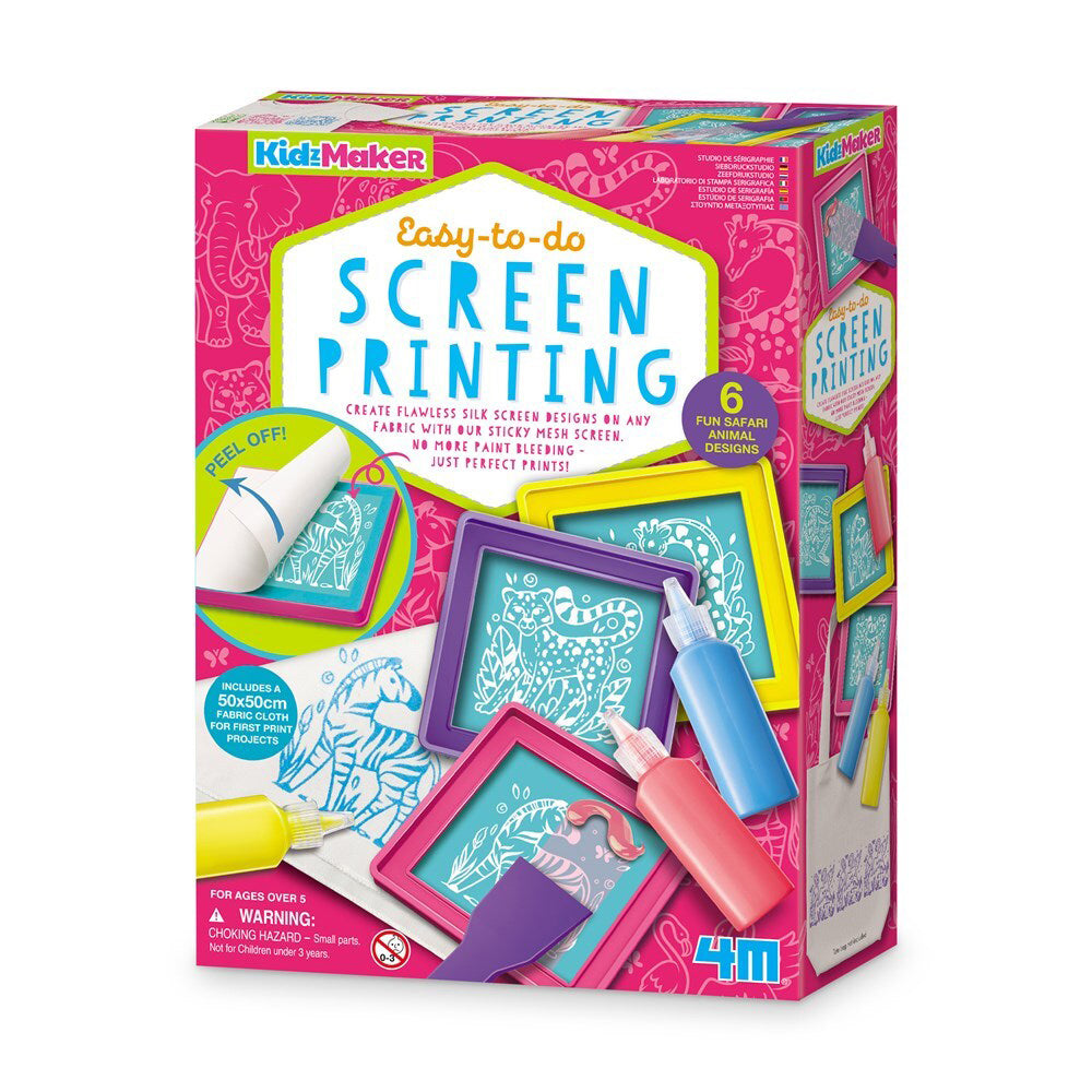 4M KidzMaker Animal Easy-to-do Screen Printing Kids/Children Craft Kit 5y+ (2 Pack) — image 2