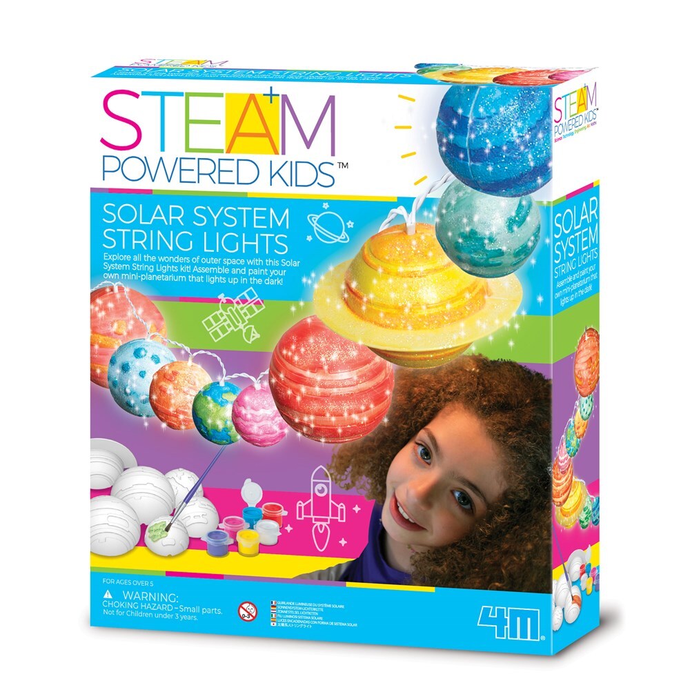 4M Steam Powered Girls Solar System String Lights Fun Educational Kids Toy 5y+