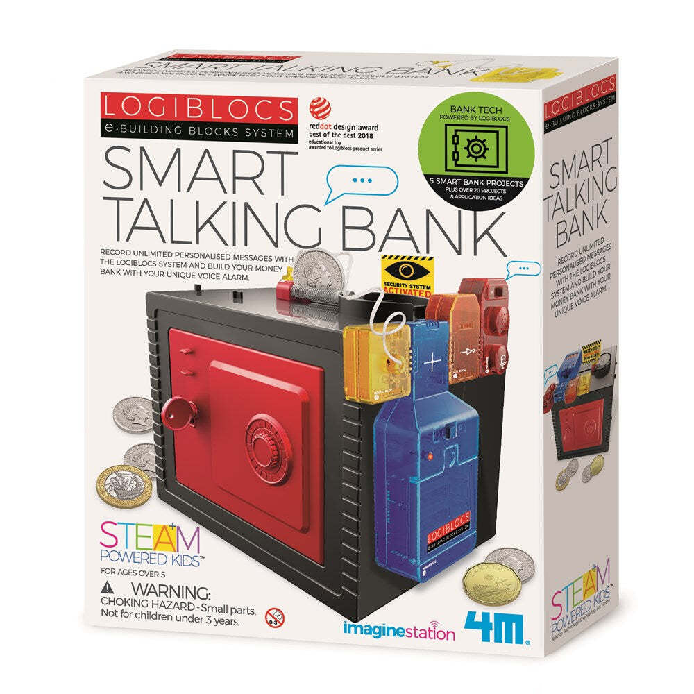 4M Logiblocs Smart Talking Bank Educational Kids/Toddler Fun Activity Toy 5y+