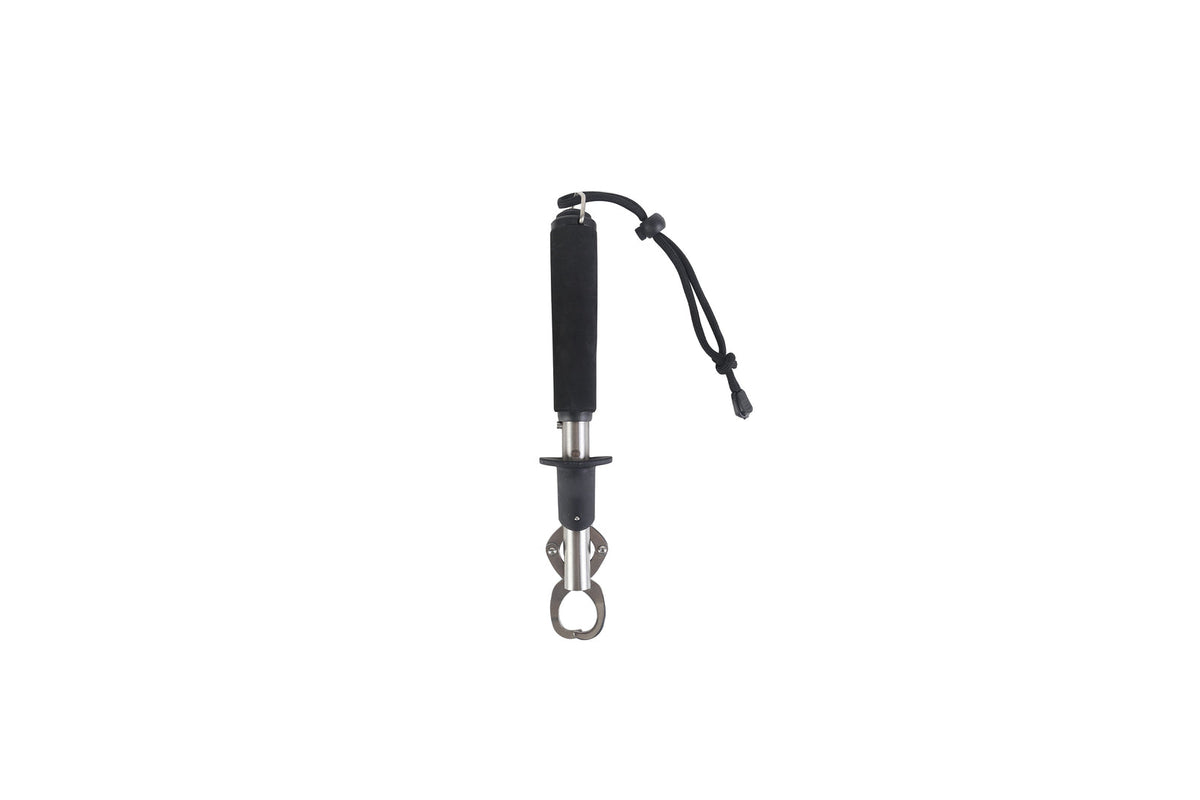 Fishteck Stainless Steel Outdoor Lip Grip Fish Handler/Grabber w Lanyard — 30cm