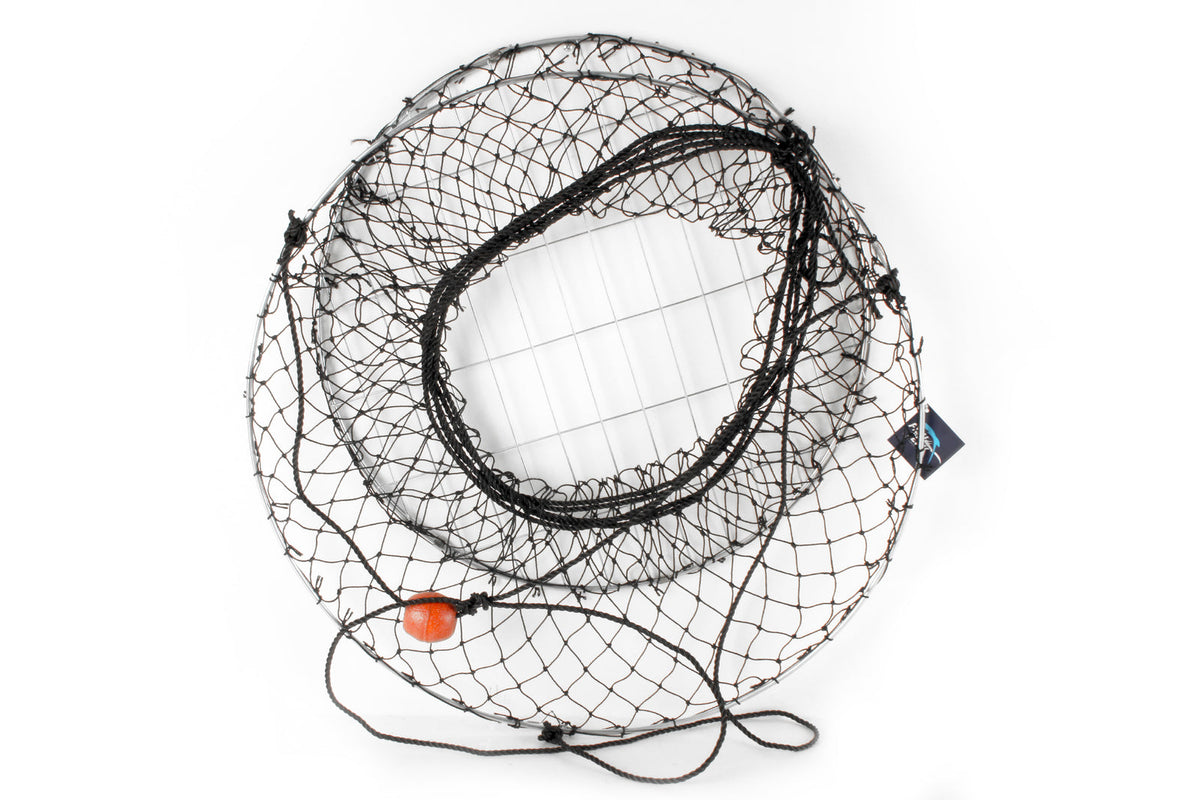 Fishteck Marron 60cm Round Rigged Net Storage Fishing Basket Container Black — image 2