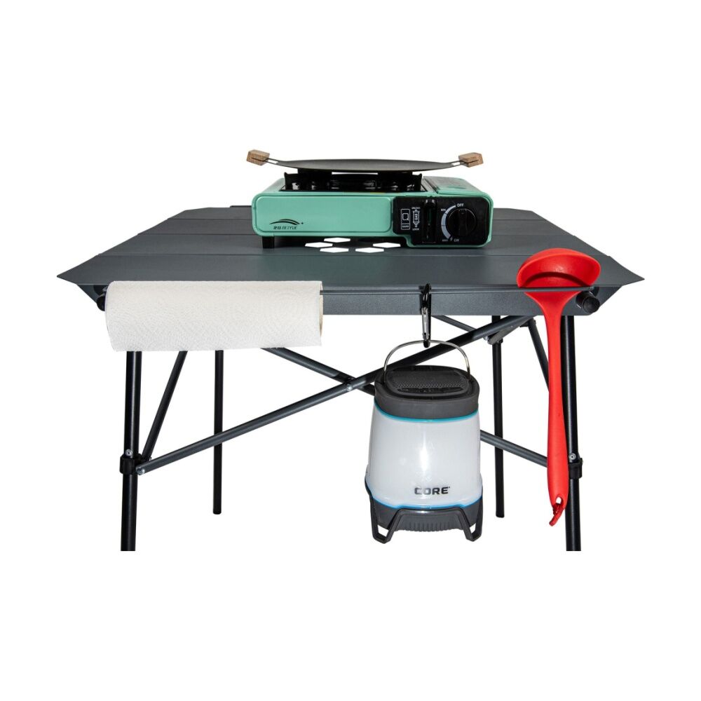 Quest Outdoors 70cm Vapour Square Slat Camping Folding Table Heat Resistant — image 5