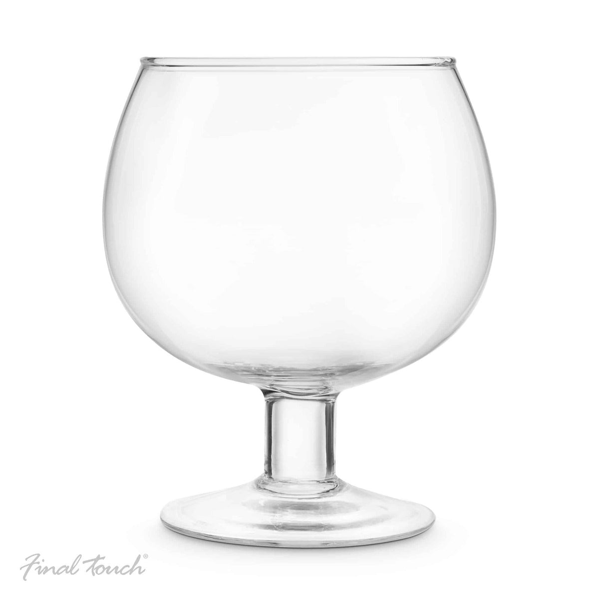 Final Touch 1.3L Large Thick Vintage Balloon Shaped Margaritas Fish Bowl Glass — image 3