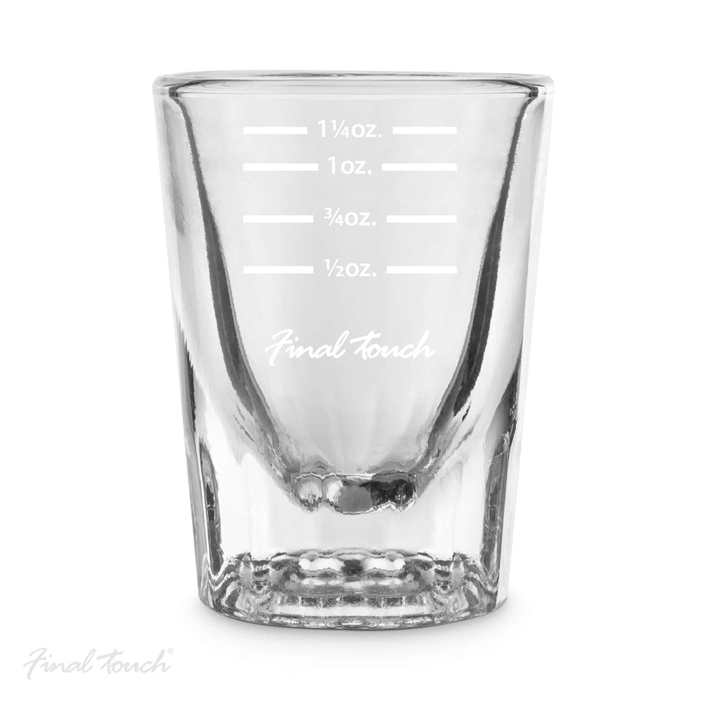 Final Touch Measuring Shot Glass Home Kitchen Barware 2 Oz./60ml Count (2 Pack) — image 3