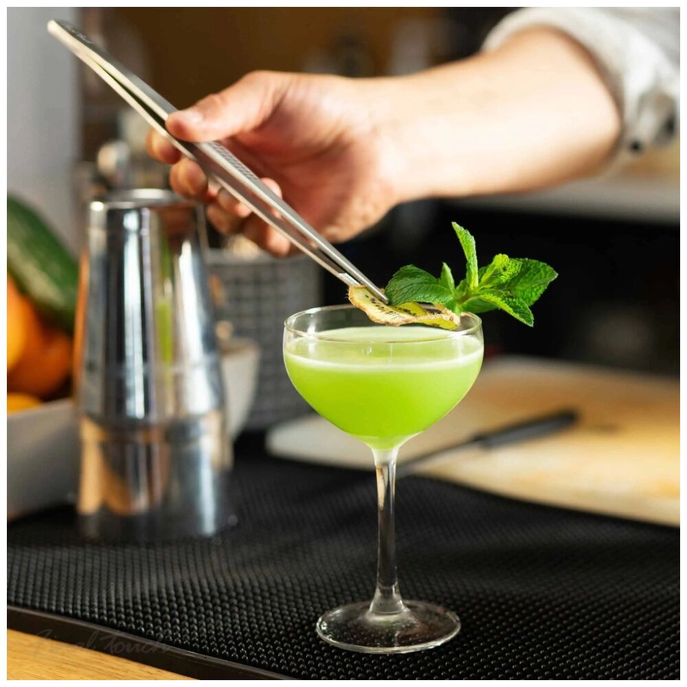 Final Touch Stainless Steel Cocktail Garnish Tweezers Bar Accessory 12-inch — image 2