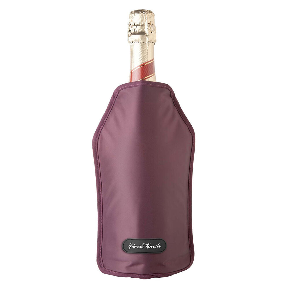 Final Touch Nylon Leak-proof Wine/Liquor Bottle Chiller/Cooling Sleeve — Burgundy