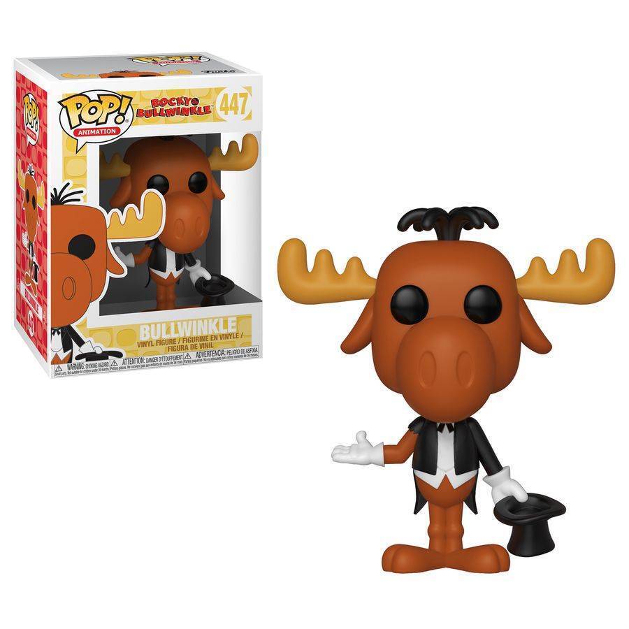 Pop! Funko 10cm Figurine Rocky & Bullwinkle Magician Bullwinkle #447 Vinyl Toy