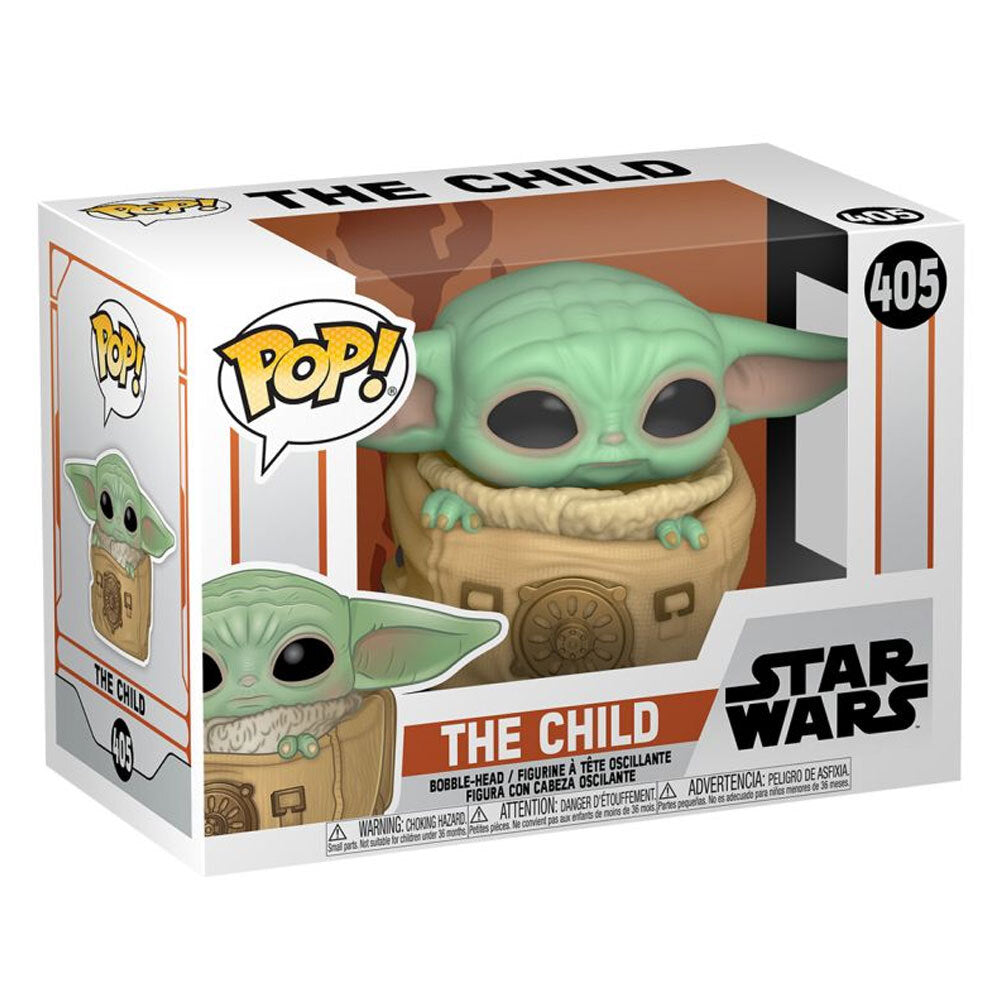 Pop! 10cm Vinyl Figure Star Wars Mandalorian The Child in Rucksack Collectables — image 2