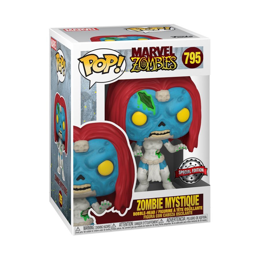 Pop! 10cm Figurine Marvel Zombies Mystique RS #795 Vinyl Collectable 3y+ Toy — image 2
