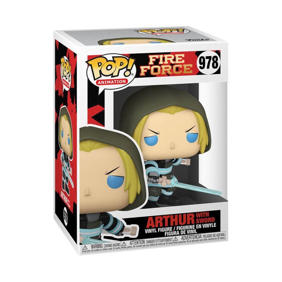 Pop! Funko 10cm Vinyl Fire Force Arthur w/ Sword #978 Collectable Figurine Toy — image 2